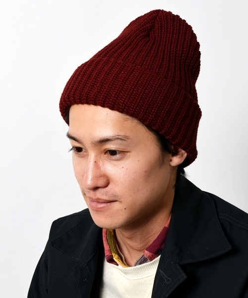 SHIPS（シップス）の「SHIPS AUTHENTIC: アメリカ製 ランバージャック カフ/ニットキャップ●（ニットキャップ/ビーニー・メンズ・オフホワイト/チャコールグレー/ブラック/ワイン/ライトブルー/スカイブルー/ネイビー・ONE SIZE）」の7枚目の写真