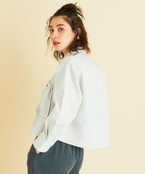 PHEENY（フィーニー）の「【別注】＜PHEENY×Dickies×BY＞∴ドローコードポケットワークシャツо（シャツ/ブラウス・レディース・オリーブ/ライトグレー/ベージュ・FREE）」の10枚目の写真