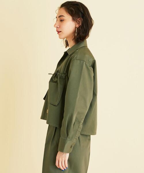 PHEENY（フィーニー）の「【別注】＜PHEENY×Dickies×BY＞∴ドローコードポケットワークシャツо（シャツ/ブラウス・レディース・オリーブ/ライトグレー/ベージュ・FREE）」の12枚目の写真