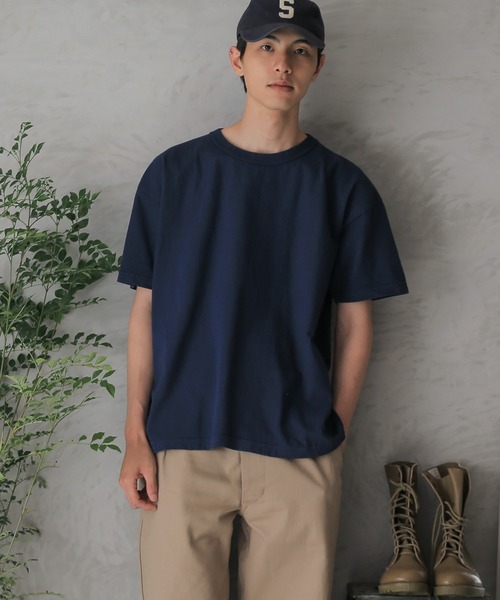 LOS ANGELES APPAREL(ロサンゼルスアパレル)の「LOS ANGELES APPAREL YUKON ARMYバインダーネックTシャツ LAA-MT01(Tシャツ/カットソー・メンズ・グレー/グリーン/サックスブルー/ブラック/ピンク/オレンジ/ネイビー・S/M/L/XL)」の5枚目の写真