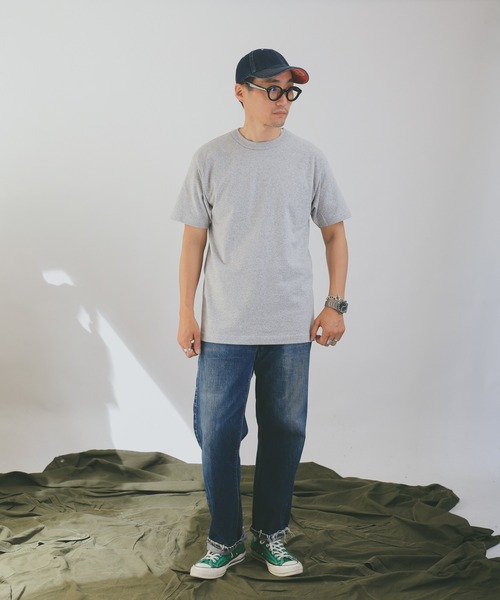 LOS ANGELES APPAREL(ロサンゼルスアパレル)の「LOS ANGELES APPAREL YUKON ARMYバインダーネックTシャツ LAA-MT01(Tシャツ/カットソー・メンズ・グレー/グリーン/サックスブルー/ブラック/ピンク/オレンジ/ネイビー・S/M/L/XL)」の20枚目の写真