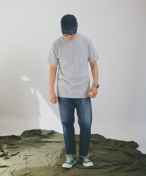 LOS ANGELES APPAREL(ロサンゼルスアパレル)の「LOS ANGELES APPAREL YUKON ARMYバインダーネックTシャツ LAA-MT01(Tシャツ/カットソー・メンズ・グレー/グリーン/サックスブルー/ブラック/ピンク/オレンジ/ネイビー・S/M/L/XL)」の21枚目の写真