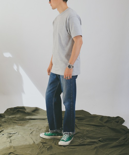 LOS ANGELES APPAREL(ロサンゼルスアパレル)の「LOS ANGELES APPAREL YUKON ARMYバインダーネックTシャツ LAA-MT01(Tシャツ/カットソー・メンズ・グレー/グリーン/サックスブルー/ブラック/ピンク/オレンジ/ネイビー・S/M/L/XL)」の11枚目の写真