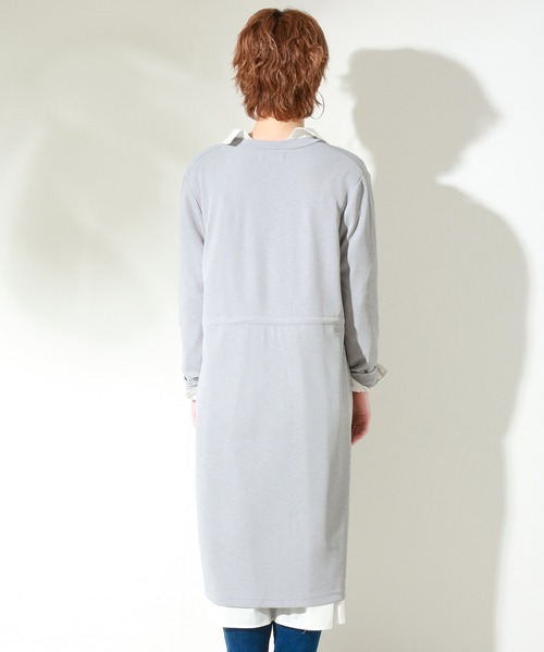 MARLENE JOBERT(マルレーヌ ジョベル)の「リブウエストドロストトッパー(カーディガン/ボレロ・レディース・ベージュ/オフホワイト/ネイビー/ライトカーキ/杢グレー・M/L)」の15枚目の写真