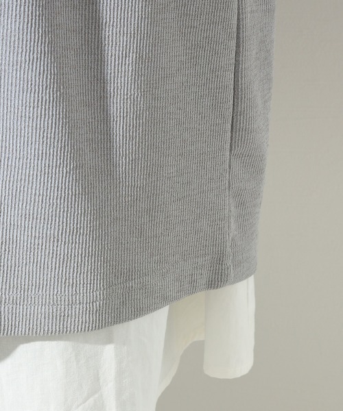 MARLENE JOBERT(マルレーヌ ジョベル)の「リブウエストドロストトッパー(カーディガン/ボレロ・レディース・ベージュ/オフホワイト/ネイビー/ライトカーキ/杢グレー・M/L)」の18枚目の写真