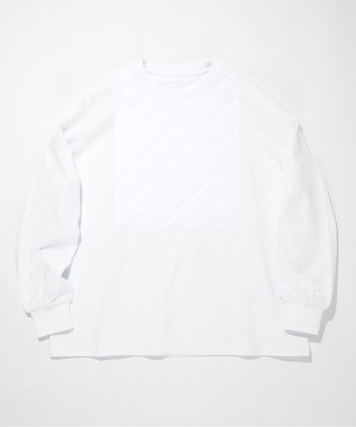 SUPERTHANKS(スーパーサンクス)の「キルトフロント ビッグロング Tシャツ(ユニセックス)(Tシャツ/カットソー)」|ホワイト