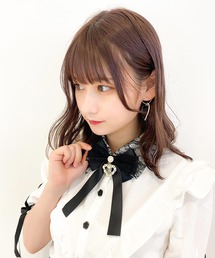 Rojita ロジータ の ハートチャームリボンブローチ ブローチ コサージュ Wear