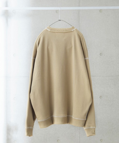 anown（アノン）の「ドルマンスリーブステッチ配色ビッグスウェット【ファッションインフルエンサー tai×anown 限定コラボ】（スウェット・メンズ・ホワイト/ブラック/モカ・M/L）」の9枚目の写真