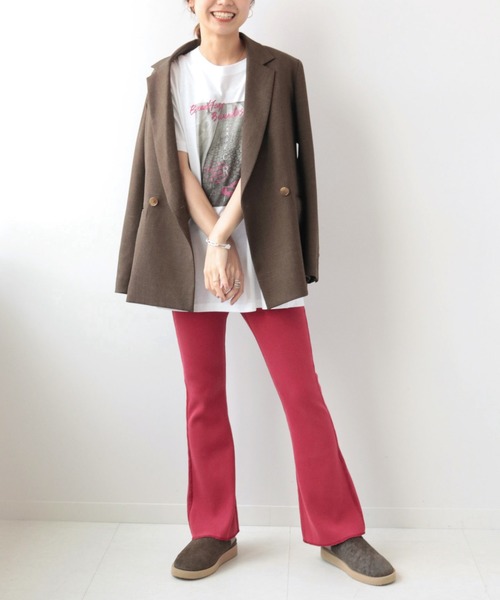 JOURNAL STANDARD relume（ジャーナルスタンダード　レリューム）の「コットンポリウレタンワッフルイージーパンツ◆（その他パンツ・レディース・グレー/ブラウン/ベージュ/ピンク・38/36）」の7枚目の写真