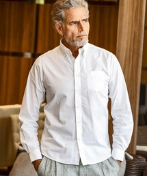 AKM Contemporary | 【WEB・直営店限定】AKM Contemporary(エイケイエムコンテンポラリー)ブランドロゴ サイドプリーツ ボタンダウンシャツ(シャツ/ブラウス)