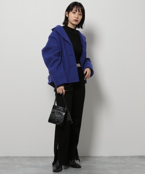 PAGEBOY(ページボーイ)の「ウールショートジャケットコート(ダウンジャケット/コート・レディース・ブラック/ダークブラウン/アクア・FREE)」の16枚目の写真