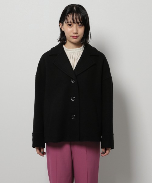 PAGEBOY(ページボーイ)の「ウールショートジャケットコート(ダウンジャケット/コート・レディース・ブラック/ダークブラウン/アクア・FREE)」の18枚目の写真
