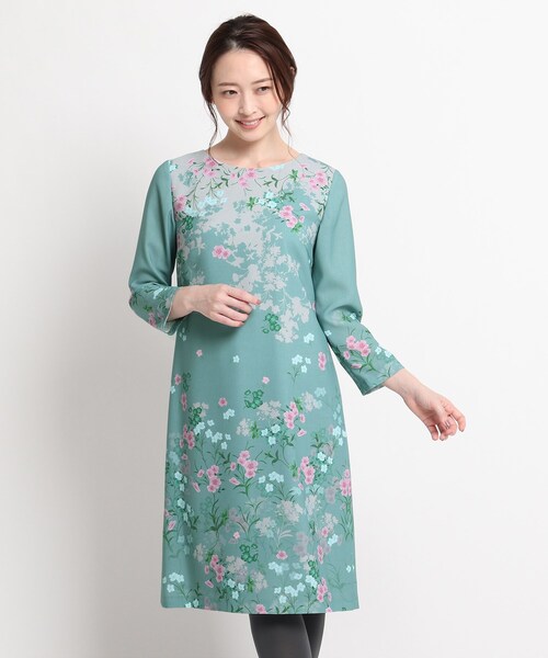 低価格超特価ランキング1位 のイルゼフラワーパネルプリントワンピース ワンピース Store 洗える セール 洗える ワンピース ドレス Sunauna スーナウーナ のファッション ワンピース