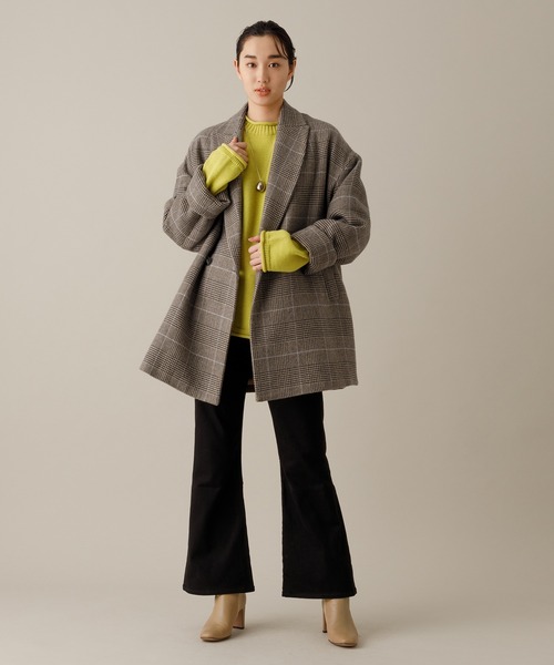 ADAM ET ROPE'(アダムエロペ)の「テーラードジャケットコート(テーラードジャケット・レディース・ベージュ/グレー・38/36)」の19枚目の写真