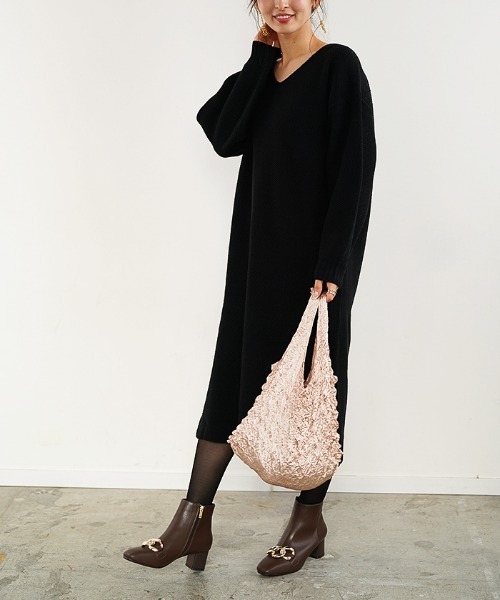 Futier land(フューティアランド)の「絞りエコバッグ(エコバッグ/サブバッグ・レディース・ブラック/ベージュ/グレー/カーキ/ブラック系その他・FREE)」の8枚目の写真