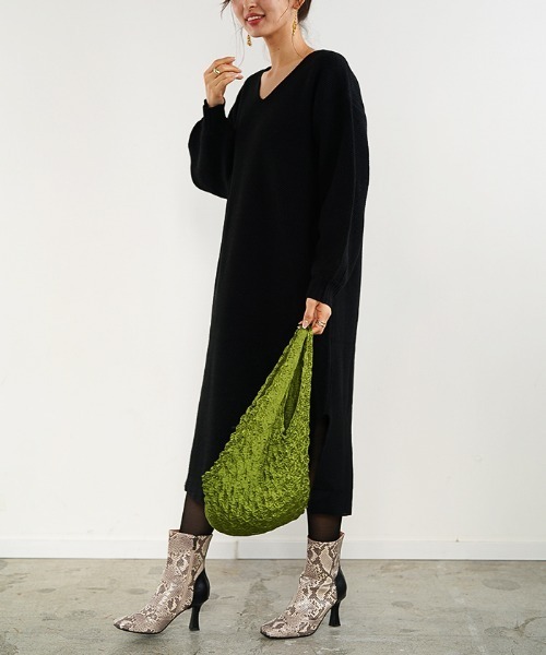 Futier land(フューティアランド)の「絞りエコバッグ(エコバッグ/サブバッグ・レディース・ブラック/ベージュ/グレー/カーキ/ブラック系その他・FREE)」の13枚目の写真