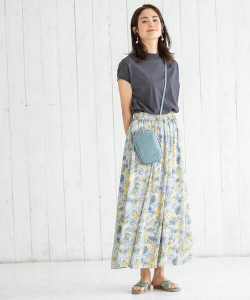 coen（コーエン）の「【WEB限定復刻】リピT・USAコットンハイネックTシャツ#（Tシャツ/カットソー・レディース・ダークブラウン/ケリー/ブラック/ライラック/ライトブルー/ブラウン系その他/ホワイト/マスタード/ダークグレー/ベージュ/コバルトブルー/オリーブ/パープル・FREE）」の19枚目の写真