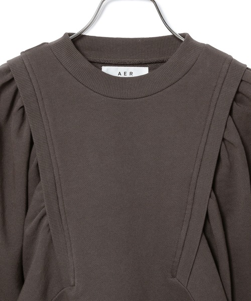 ADAM ET ROPE'（アダムエロペ）の「＜追加＞【WEB限定】ギャザースリーブスウェット（スウェット・レディース・チャコールグレー/ライトグレー/ブルー・FREE）」の11枚目の写真
