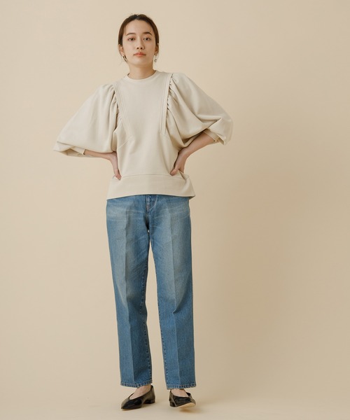 ADAM ET ROPE'（アダムエロペ）の「＜追加＞【WEB限定】ギャザースリーブスウェット（スウェット・レディース・チャコールグレー/ライトグレー/ブルー・FREE）」の20枚目の写真