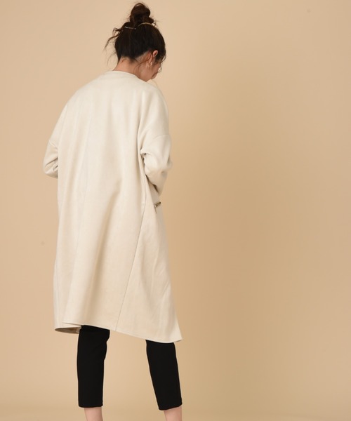 INTERPLANET（インタープラネット）の「【ＷＥＢ限定】スエードポンチコート（ノーカラーコート・レディース・ライトグレー/ブルー/ピンク・FREE）」の20枚目の写真