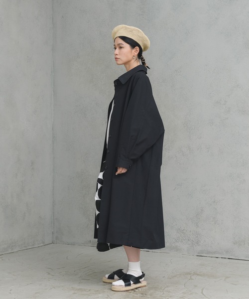 manana suerte(マニャーナスエルテ)の「ビッグシルエットステンカラーコート(ステンカラーコート・レディース・ブラック/カーキ・FREE)」の17枚目の写真