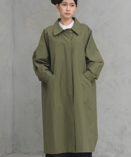 manana suerte(マニャーナスエルテ)の「ビッグシルエットステンカラーコート(ステンカラーコート・レディース・ブラック/カーキ・FREE)」の3枚目の写真