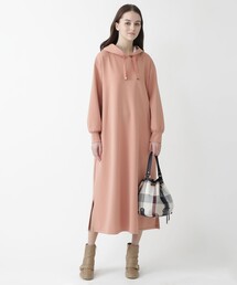 ブルーレーベルクレストブリッジ　ダンボールパーカーワンピース　ベルト　チェック 55883321_175_d_215.jpg