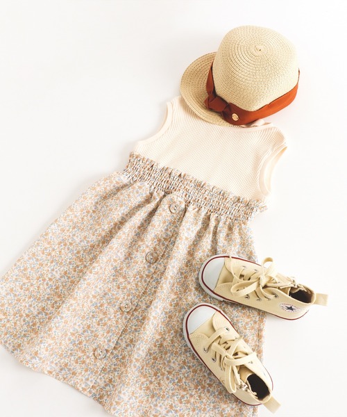 セール Web限定 ワッフル 花柄ノースリーブワンピース ワンピース Apres Les Cours アプレレクール のファッション通販 Zozotown