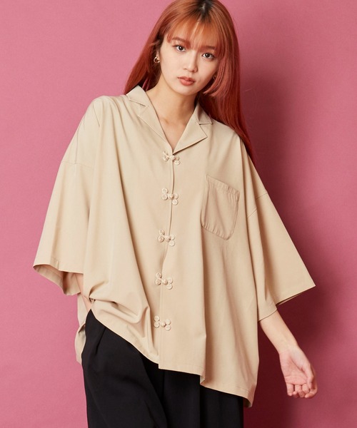 【美品✨】AP STUDIO リラックスサイズシャツ　襟ワイヤー　ゆったり　近年 美品✨】AP STUDIO リラックスサイズシャツ 襟ワイヤー ゆったり