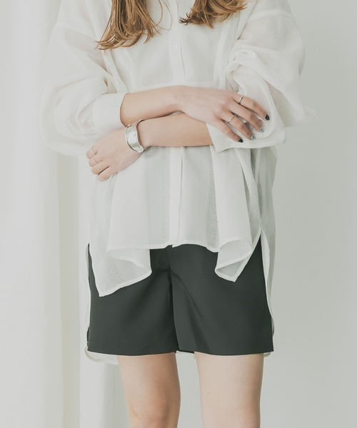 KBF+(ケービーエフプラス)の「KBF+ タックショートパンツ(その他パンツ・レディース・ブラック/ベージュ・ONE)」の11枚目の写真