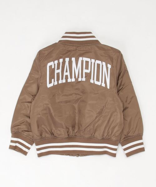 Champion（チャンピオン）の「【Champion/チャンピオン】キッズ キャンパス ベースボールジャケット（スタジャン・キッズ・ブラウン/グリーン/ネイビー/パープル・140/120/100）」の5枚目の写真