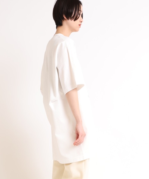 Audition(オーディション)の「M1661 40プレーティングT-ワンピース(チュニック・レディース・ホワイト/ライトベージュ/ブラック・MEDIUM)」の10枚目の写真