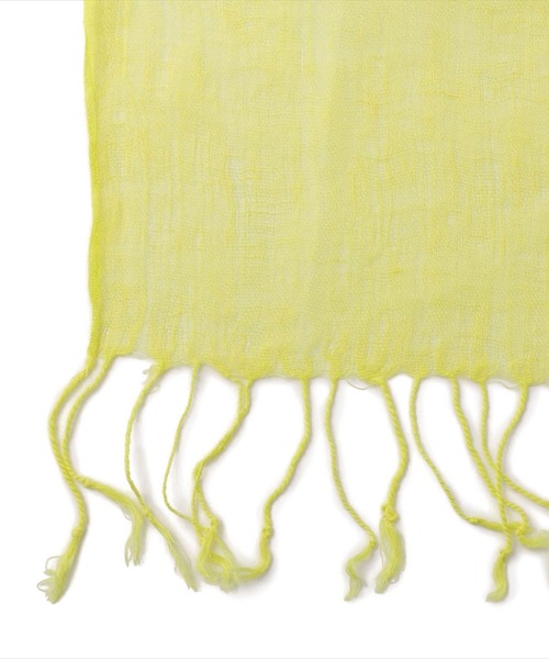 A/C DESIGN BY ALPHA CUBIC（エーシーデザインバイアルファキュービック）の「リネンストール（ストール/ショール・レディース・イエロー/グリーン・フリー）」の6枚目の写真