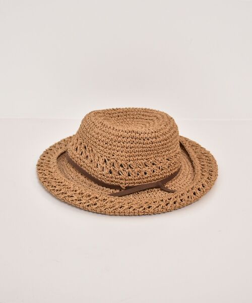 MAJESTIC LEGON（マジェスティックレゴン）の「ピクニックペーパーハット（ハット・レディース・ベージュ/アイボリー・FREE）」の4枚目の写真