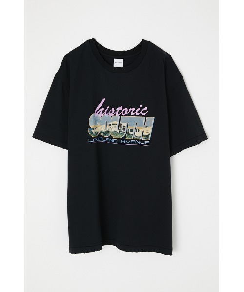 MOUSSY（マウジー）の「HISTORIC AVENUE Tシャツ（Tシャツ/カットソー・レディース・アイボリー/ライトブルー/ライトベージュ/ブラック・FREE）」の6枚目の写真