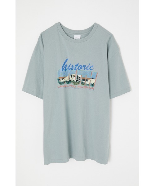 MOUSSY（マウジー）の「HISTORIC AVENUE Tシャツ（Tシャツ/カットソー・レディース・アイボリー/ライトブルー/ライトベージュ/ブラック・FREE）」の7枚目の写真