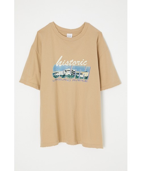 MOUSSY（マウジー）の「HISTORIC AVENUE Tシャツ（Tシャツ/カットソー・レディース・アイボリー/ライトブルー/ライトベージュ/ブラック・FREE）」の11枚目の写真