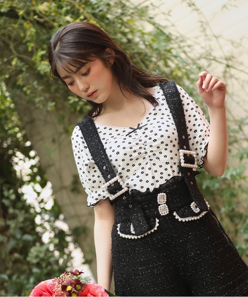 Swankiss（スワンキス）の「WY piko dot cutT（Tシャツ/カットソー・レディース・ホワイト/オフホワイト/サックスブルー・FREE）」の2枚目の写真