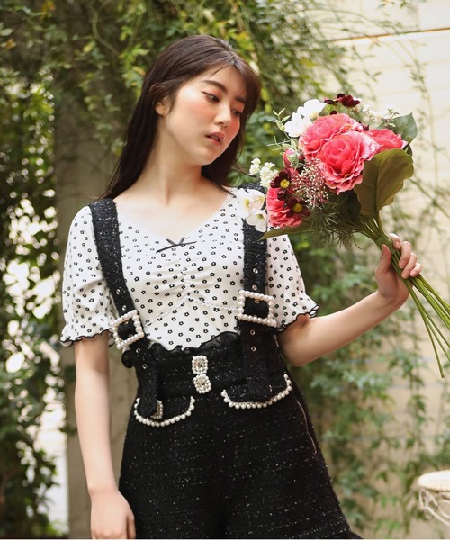 Swankiss（スワンキス）の「WY piko dot cutT（Tシャツ/カットソー・レディース・ホワイト/オフホワイト/サックスブルー・FREE）」の5枚目の写真