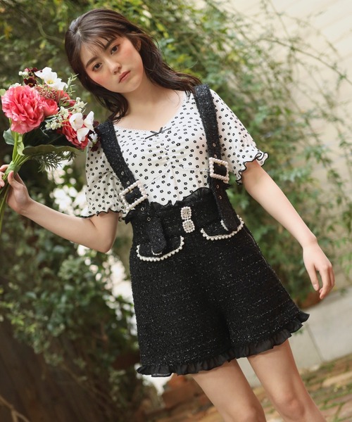 Swankiss（スワンキス）の「WY piko dot cutT（Tシャツ/カットソー・レディース・ホワイト/オフホワイト/サックスブルー・FREE）」の4枚目の写真