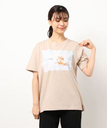 Samansa Mos2 | 【ねこねこ食パン】フォトプリント半袖Tシャツ(Tシャツ/カットソー)