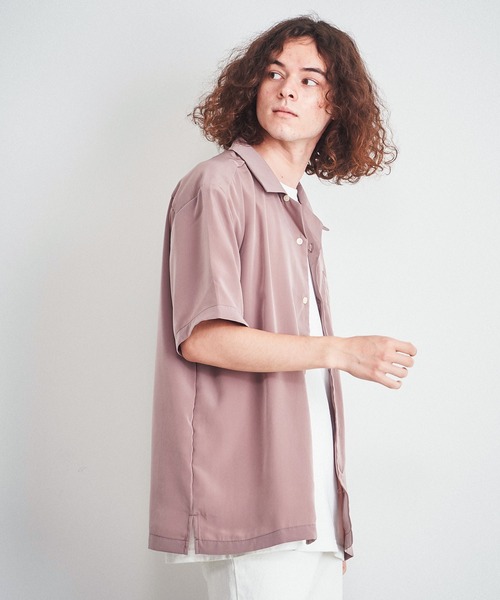 THE HITSS(ヒッツ)の「【THE HITSS】ポリ ドレープ ルーズフィット 無地 総柄 オープンカラーシャツ(シャツ/ブラウス・メンズ・S/E/M/X/P/H/B/J/F/N/V/Q/I/K/C/U/L/D/G/W/O/R/A/ブラック/グリーン/モカ/グレー/ブルー/ホワイト/T・L/M/XL)」の5枚目の写真