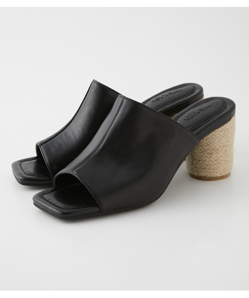 AZUL by moussy（アズールバイマウジー）の「JUTE ROUND HEEL SANDALS（サンダル・レディース・ブラック/オレンジ/アイボリー・LARGE/SMALL/MEDIUM）」の3枚目の写真