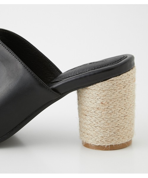 AZUL by moussy（アズールバイマウジー）の「JUTE ROUND HEEL SANDALS（サンダル・レディース・ブラック/オレンジ/アイボリー・LARGE/SMALL/MEDIUM）」の7枚目の写真