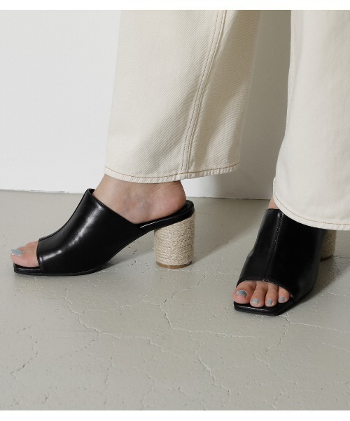 AZUL by moussy（アズールバイマウジー）の「JUTE ROUND HEEL SANDALS（サンダル・レディース・ブラック/オレンジ/アイボリー・LARGE/SMALL/MEDIUM）」の18枚目の写真