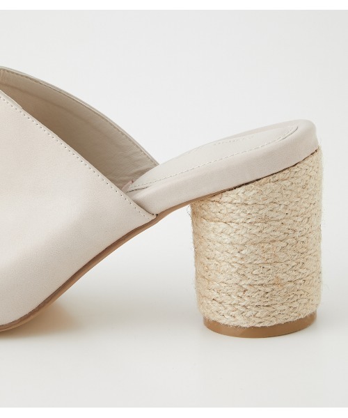 AZUL by moussy（アズールバイマウジー）の「JUTE ROUND HEEL SANDALS（サンダル・レディース・ブラック/オレンジ/アイボリー・LARGE/SMALL/MEDIUM）」の5枚目の写真