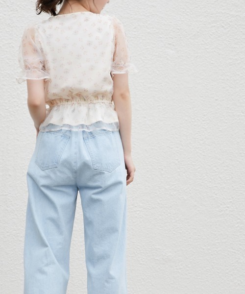 OLIVE des OLIVE（オリーブデオリーブ）の「胸くしゅオーガンジーブラウス（シャツ/ブラウス・レディース・オフホワイト/ピンク/アイボリー・FREE）」の18枚目の写真