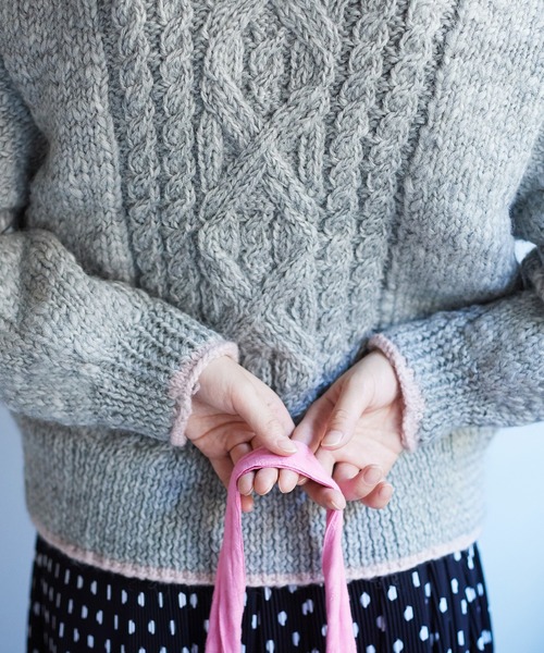 bulle de savon（ビュルデサボン）の「ハンドニット スラブ糸mix