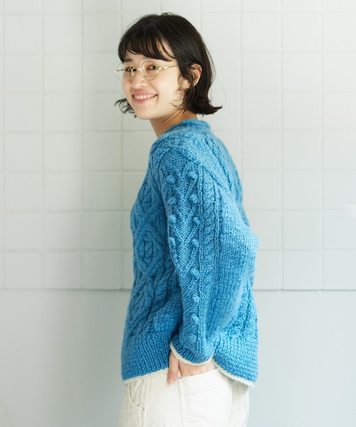 bulle de savon（ビュルデサボン）の「ハンドニット スラブ糸mix