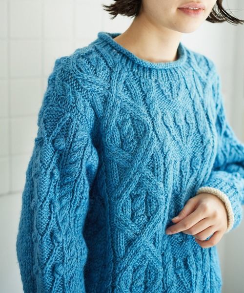 bulle de savon（ビュルデサボン）の「ハンドニット スラブ糸mix